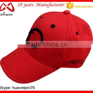 Red Cotton Chino Twill Fabric Golf Cap