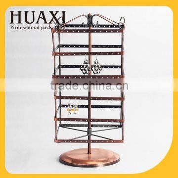 6 layer coppery Metal jewelry display stand jewelry display rack