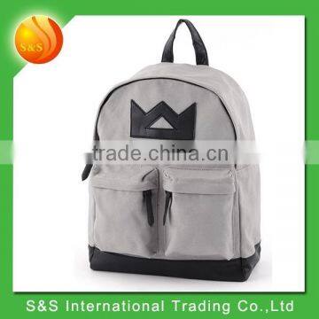 2015 new style classical school canvas backpack for college student