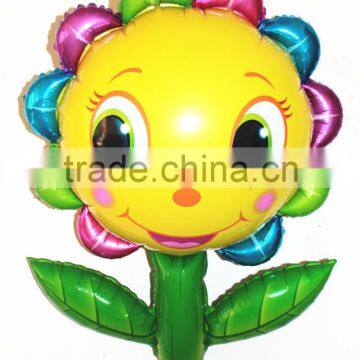 2015 hot sale sunflower shape foil /mylar balloon for Valentine's Day ,party /weeding Party/ flower shape balloon