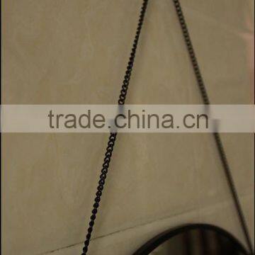 Cheap Metal Framed Hanging 50x50cm Round Wall Mirror for Bathroom With Metal Chain photo-2