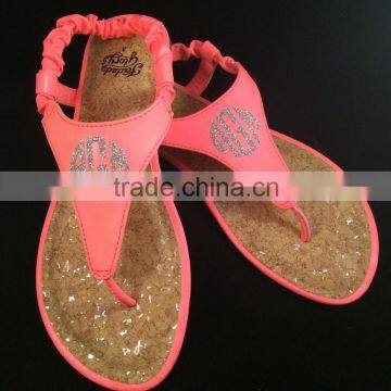 Vinyl Monogrammed Sandals