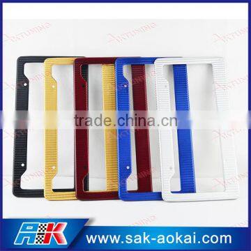 Full Color Plastic Carbon Pattern License Plate Frame for USA Car