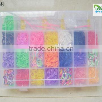 2200/4200/12000 Bands 22Grids Rubber Bands Kits DIY Crazy Rubber Bracelets