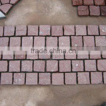 Natural Split Porphyry Cube Stone Paving Stone