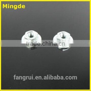 M8 flange nut, zinc plated flange nut