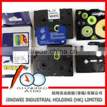 Compatible Brother P-touch TZ label tape black on white 9mm TZ-221