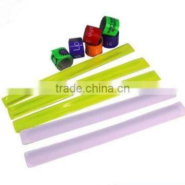 Low price custom high visibility pvc reflective slap band