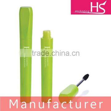 New style empty green cosmetic mascara case with brush