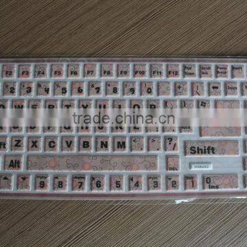 Wenzhou factory New product custom computer keyboard puffy sticker Diy