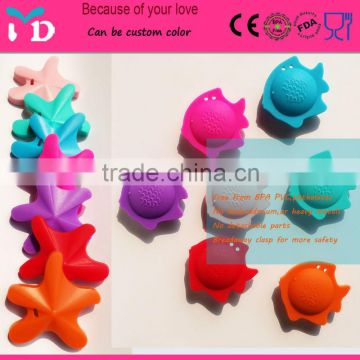 Novelty bpa Food Grade Teeth Toy Silicone Pendant Baby Teething