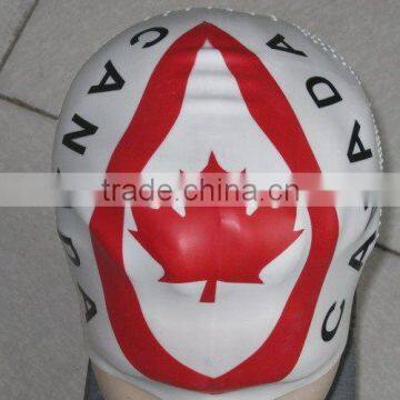 National Flag Swim Cap--Canada