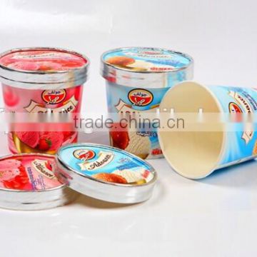 340ml Paper ice cream Containers/Cups with Lid and Spoon inside