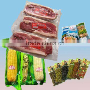 Transparent vacuum bag for frozen food storage