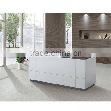 Low factory price Modern design reception desk high gloss