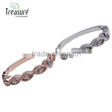 Treasure Factory Simple Fashion Jewelry Couple Rings Horse Eye Diamond Ring Copper Ring photo-4