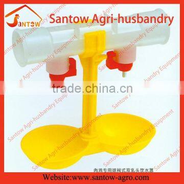 latest chicken nipple drinker with double cup