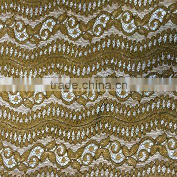 beautiful cord polyester lace fabric factory wholesale