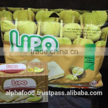 Vietnam Delicious Good Price LIPO 210G Durian Egg Cookies for Breakfast and Snack