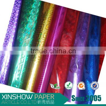 China Alibaba wedding gift laser paper bopp Holographic film wrapping material