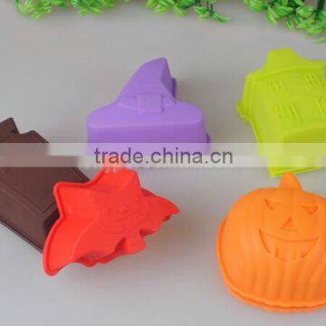 Creative silicone handmade fondant cake mold Halloween cake pudding mould baking mould set