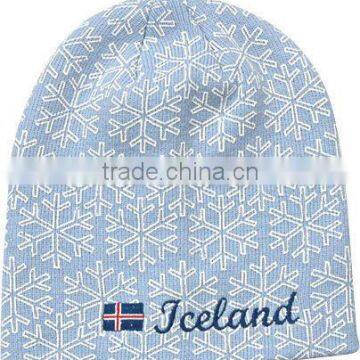 Professional customized jacquard acrylic knitted winter children's hats(AZO)