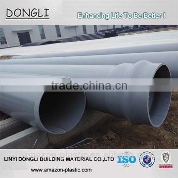 China supply U-PVC water flow pipe PN0.6 PN6 white pvc pipe