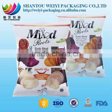 custom printed plastic potato chips packaging bag