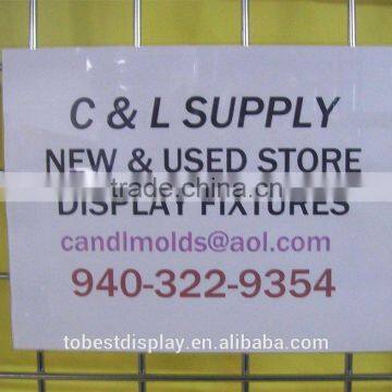 Store Display Fixtures 2 NEW GRIDWALL OR SLATWALL ACRYLIC SIGN HOLDERS 8.5" X 11