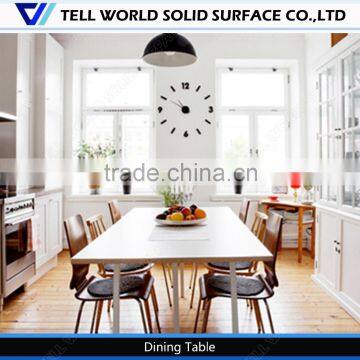 White high glossy modern dressing dining table and chairs top quality