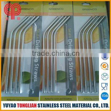 straight stainless steel 304 drinking straw with thread