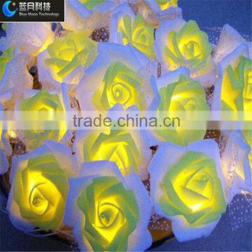 rose flower battery powered led string light for wedding christmas holiday party