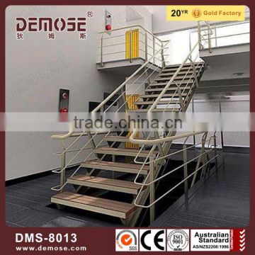 u-shaped rubber wood staircases / inside staircases