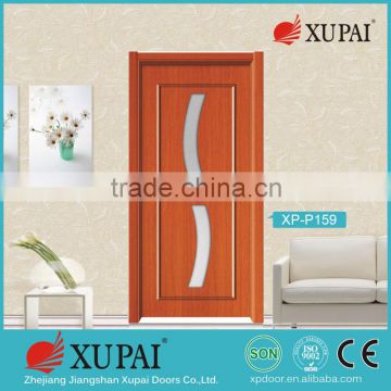 Two panel shape designs pure white pvc film interior door