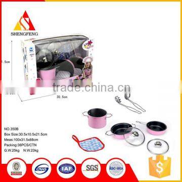 8PCS PINK STAINLESS STEEL COOKING WARE KITCHEN SET