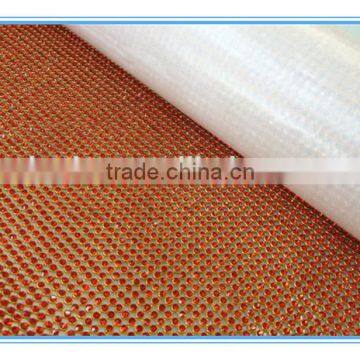 Factory price metal rhinestone mesh,hotfix glass rhinestone sheet net