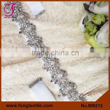 FUNG 800213 Crystal Rhinestone Bridal Sash Wedding Dress Accessories