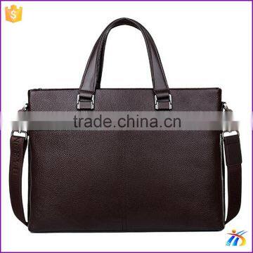 Popular brown briefcase genuine leather bags for men