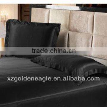 4pcs Classic 100% Silk Bedding Set Luxury Black