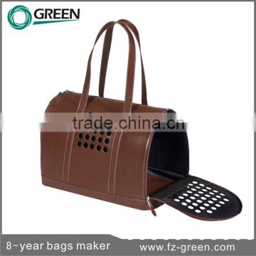 pet travel leather carrier bag cat bag