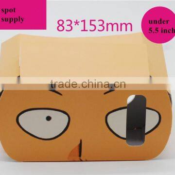 Hot promotion or bussiness Gift Google Cardboard 3D VR2 vitual Glasses for mobil phone under 5.5 inch