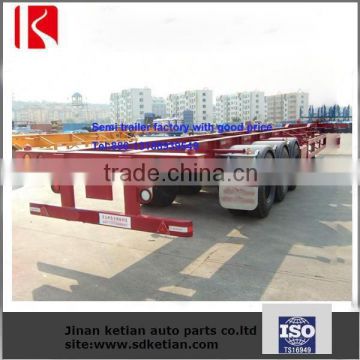 Hot sale 40ft /20ft skeletal container semi trailer