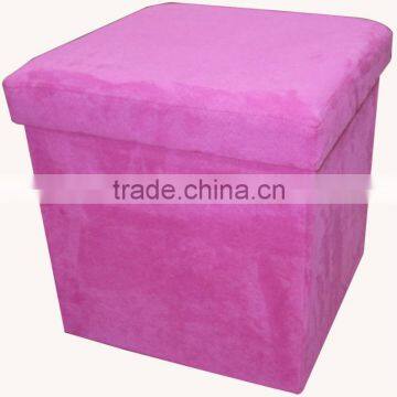 Pink Suede Cheap ottoman