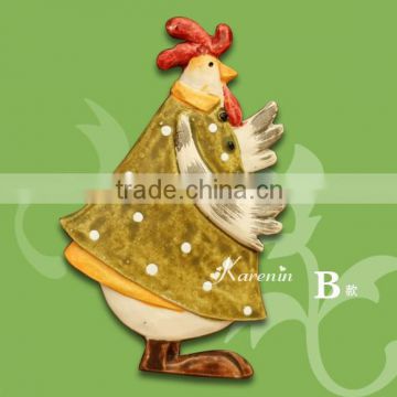 Lovely rooster shape resin fridge magnet