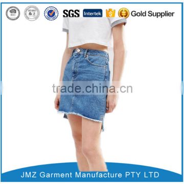 Coustomized Women Summer Sexy beaded Denim mini Skirts/jean skirt