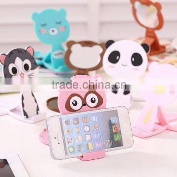 Cartoon mirror plastic cell phone display stand