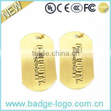 Gold Zinc Alloy Custom Reflective Tag for Dog