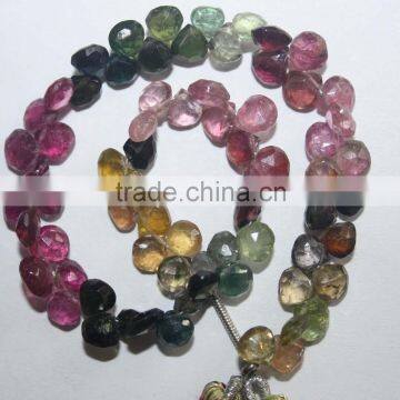 Multi Tourmaline Faceted Heart