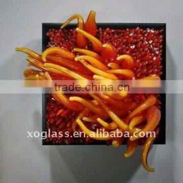 XO GLASS wall decoration xo-09002 and wall light and glass wall art