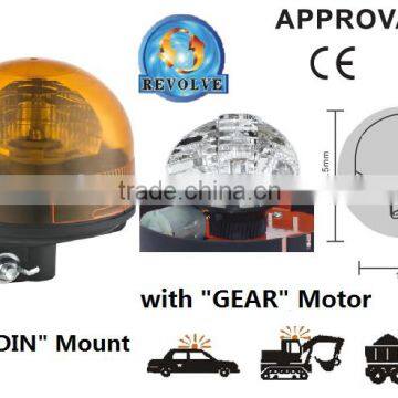 E-MARK Revolving Halogen Warning Light, ECE MARK Rotating Halogen Warning Beacon(SR-BL-506R-4) With Europe DIN Mount Pole Beacon
